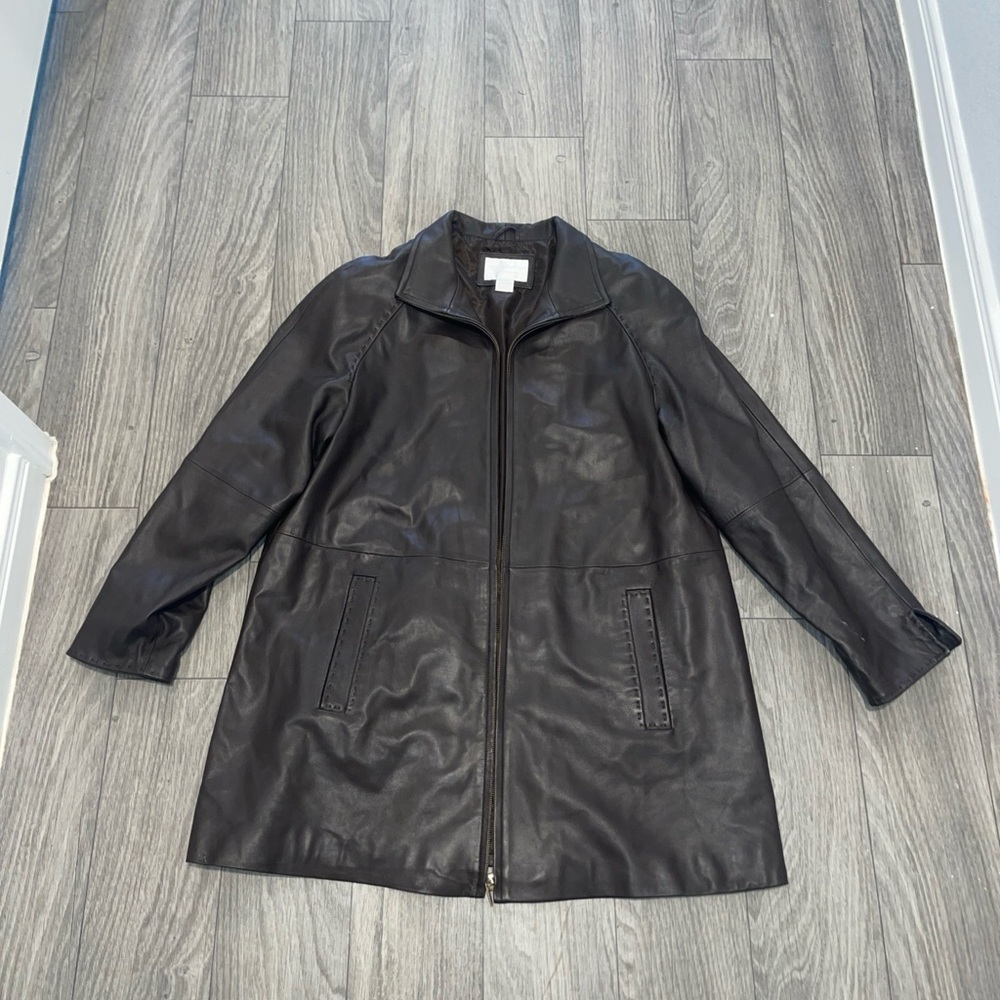 Worthington Genuine lambskin leather Biker bomber jacket
